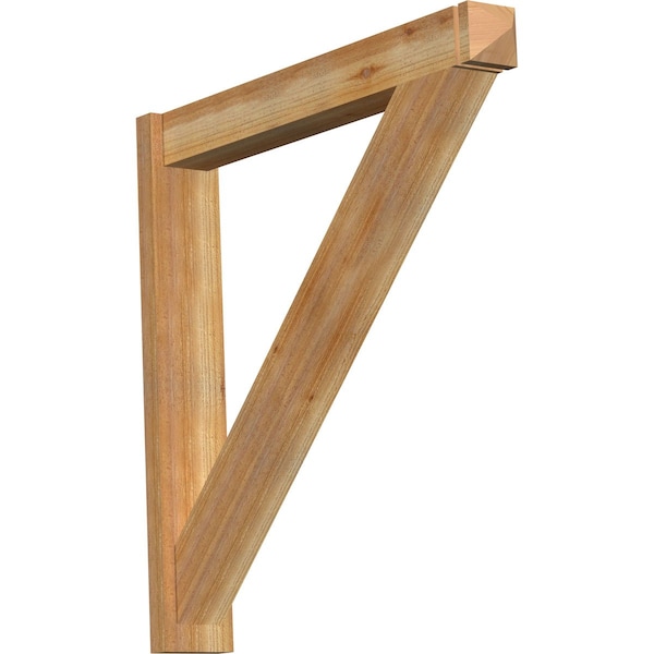 Ekena Millwork Traditional Arts & Crafts Rough Sawn Outlooker, Western Red Cedar, 6"W x 40"D x 40"H OUT06X40X40TRA03RWR - main